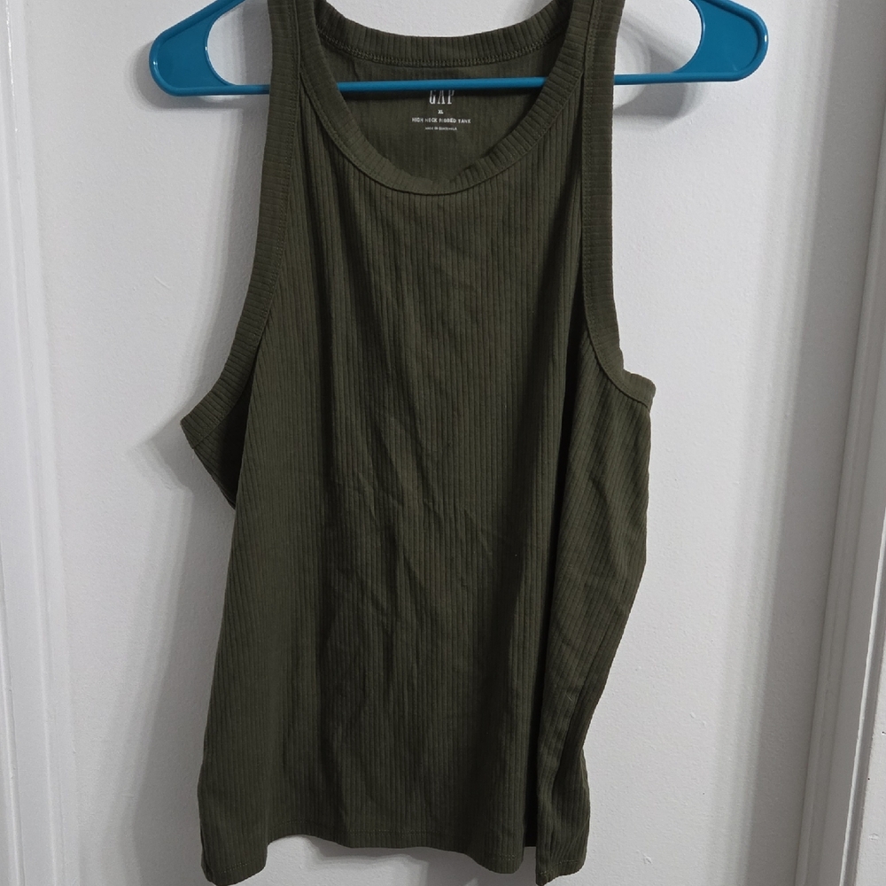 GAP Olive Ribbed Tank Top*ONLY BUNDLED*